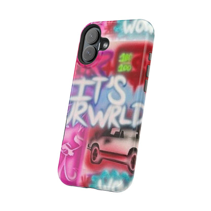 MagSafe „its ur WRLD“ Airbrush iPhone Hülle