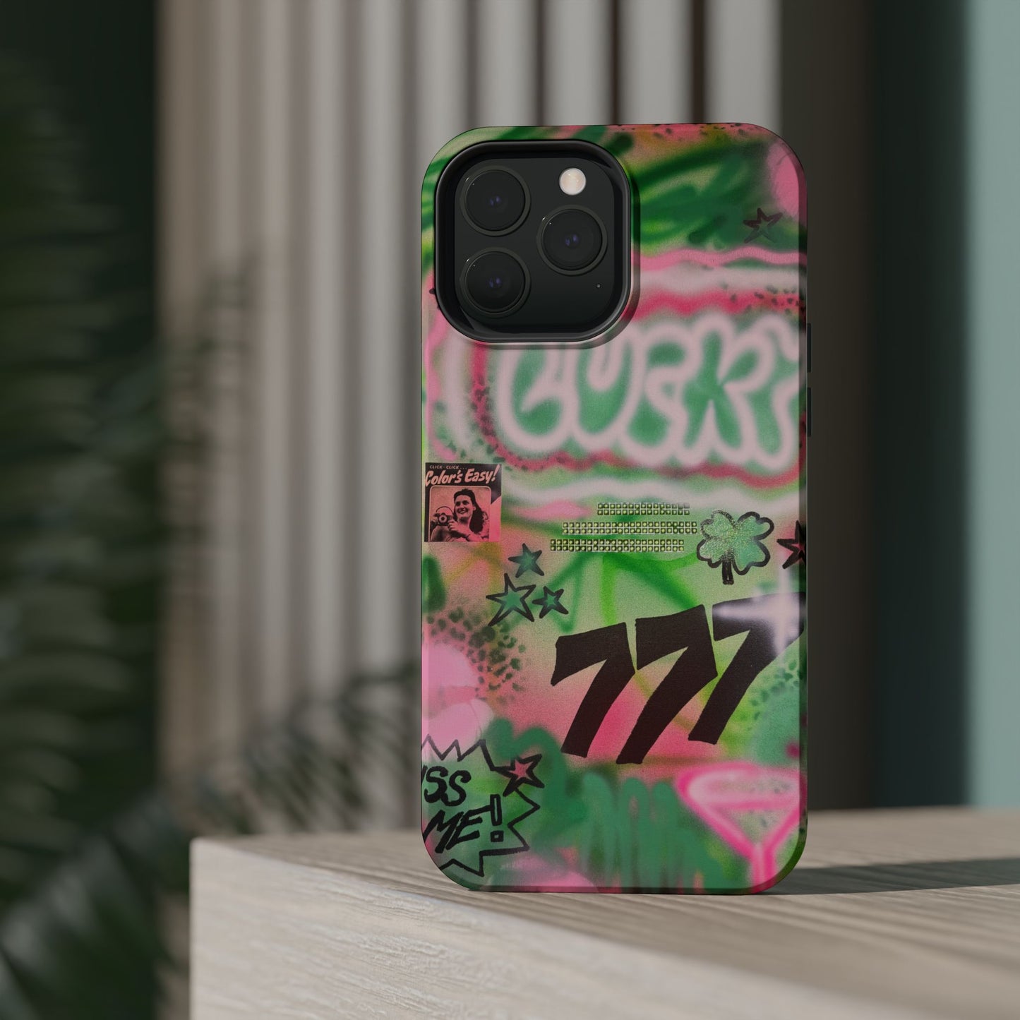 MagSafe "so lucky" airbrush iPhone case