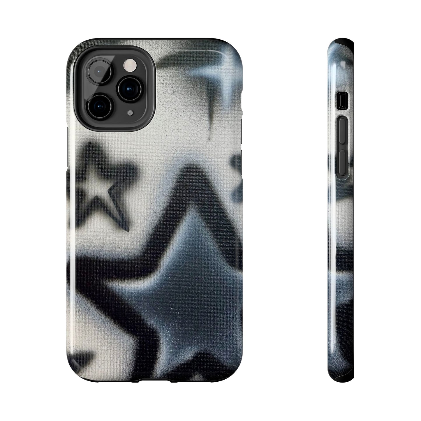 "black & white stars" airbrush iPhone case