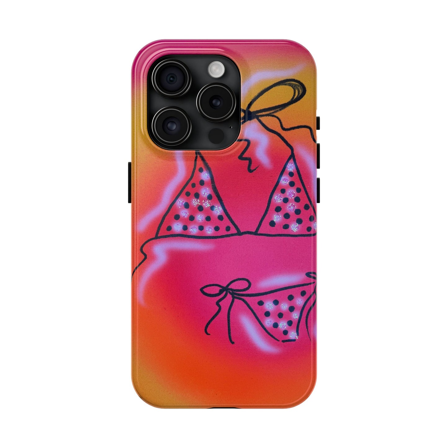 "glitter bikini" airbrush iPhone case