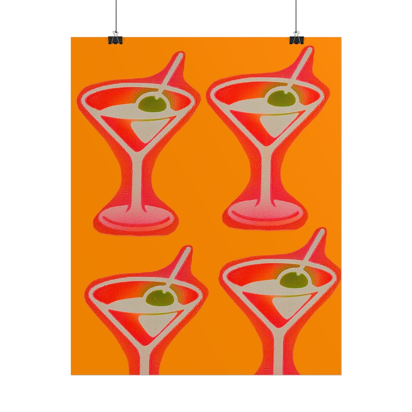 "shaken, not stirred" airbrush rolled print