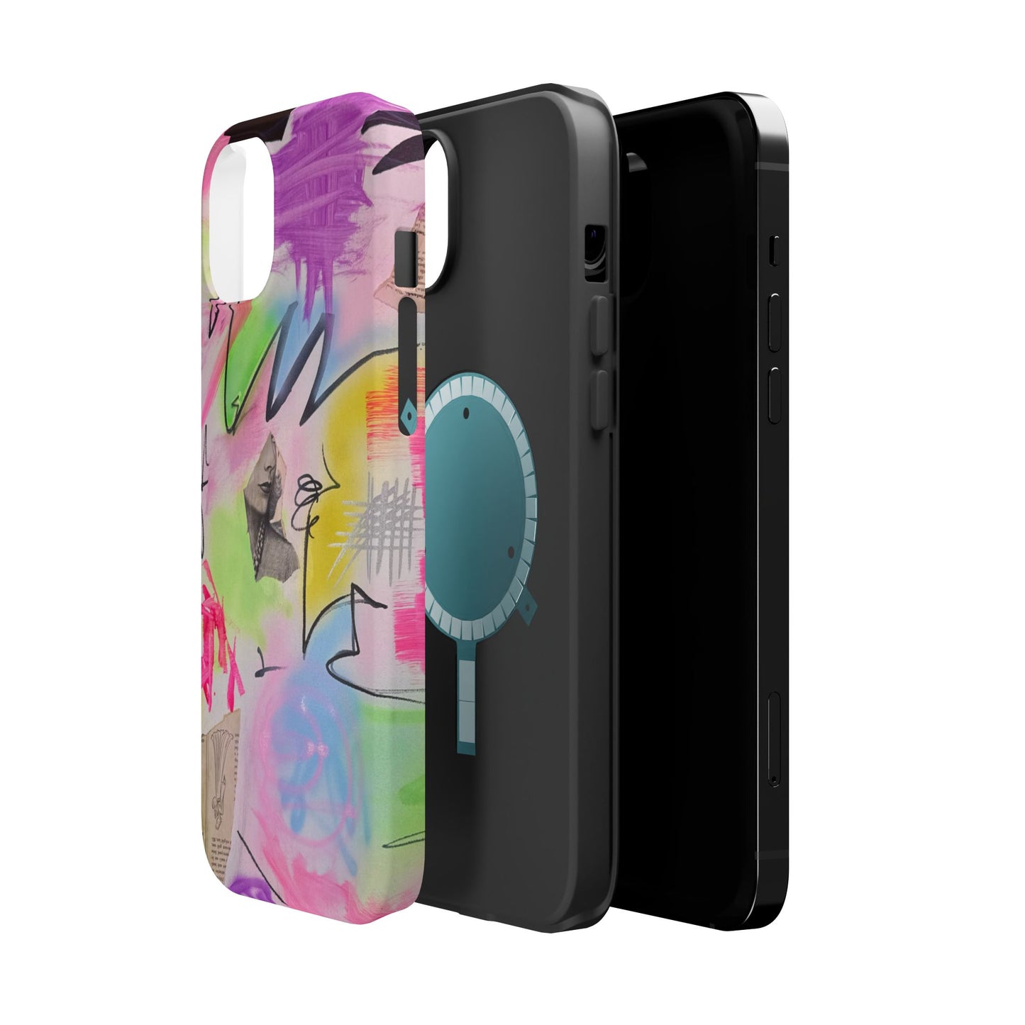 MagSafe "pastel static" airbrush iPhone case
