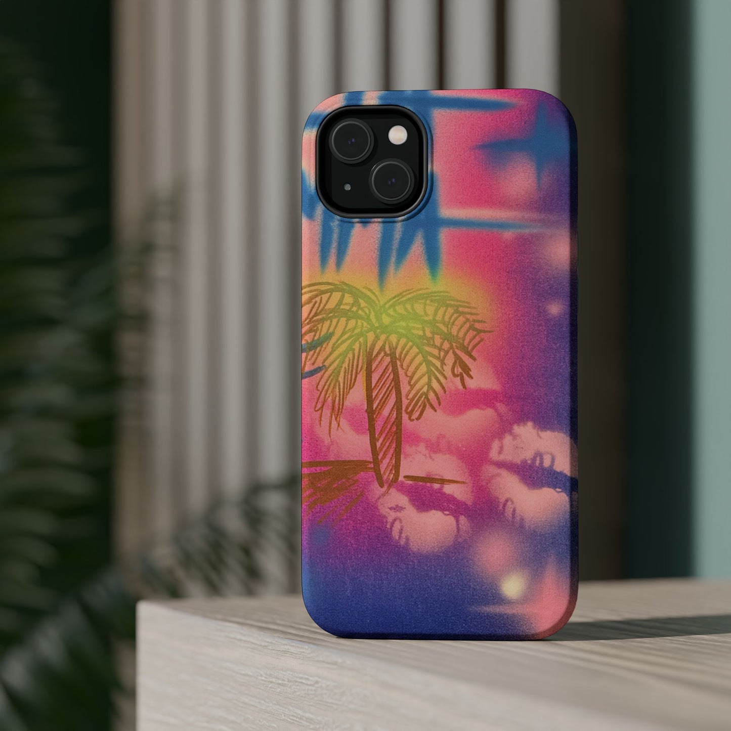 MagSafe "glowy night" airbrush iPhone case