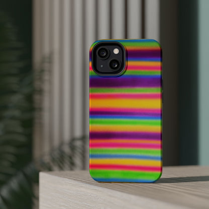 MagSafe "colorful stripes" airbrush iPhone case