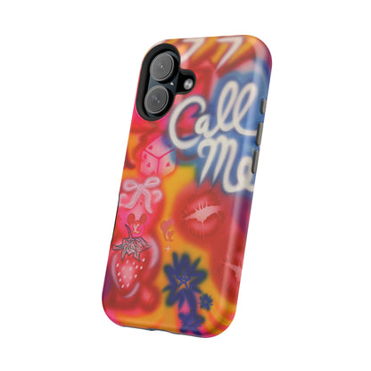 MagSafe „RUF MICH AN!“ Airbrush iPhone Hülle