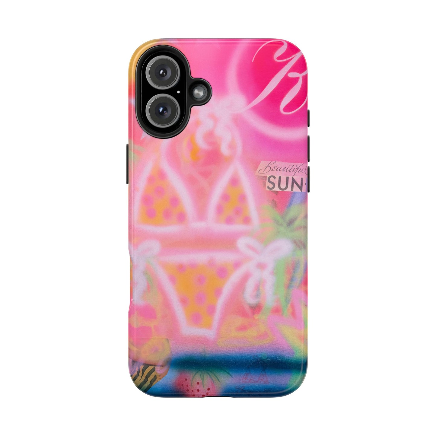 "santa monica strawberry" airbrush iPhone case