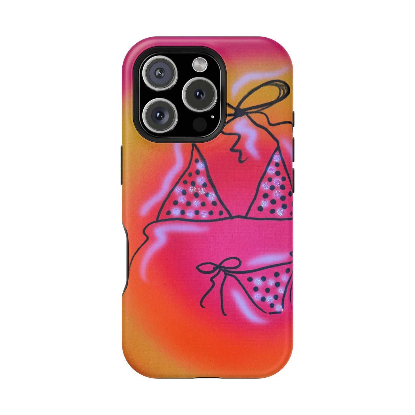 MagSafe "glitter bikini" airbrush iPhone case