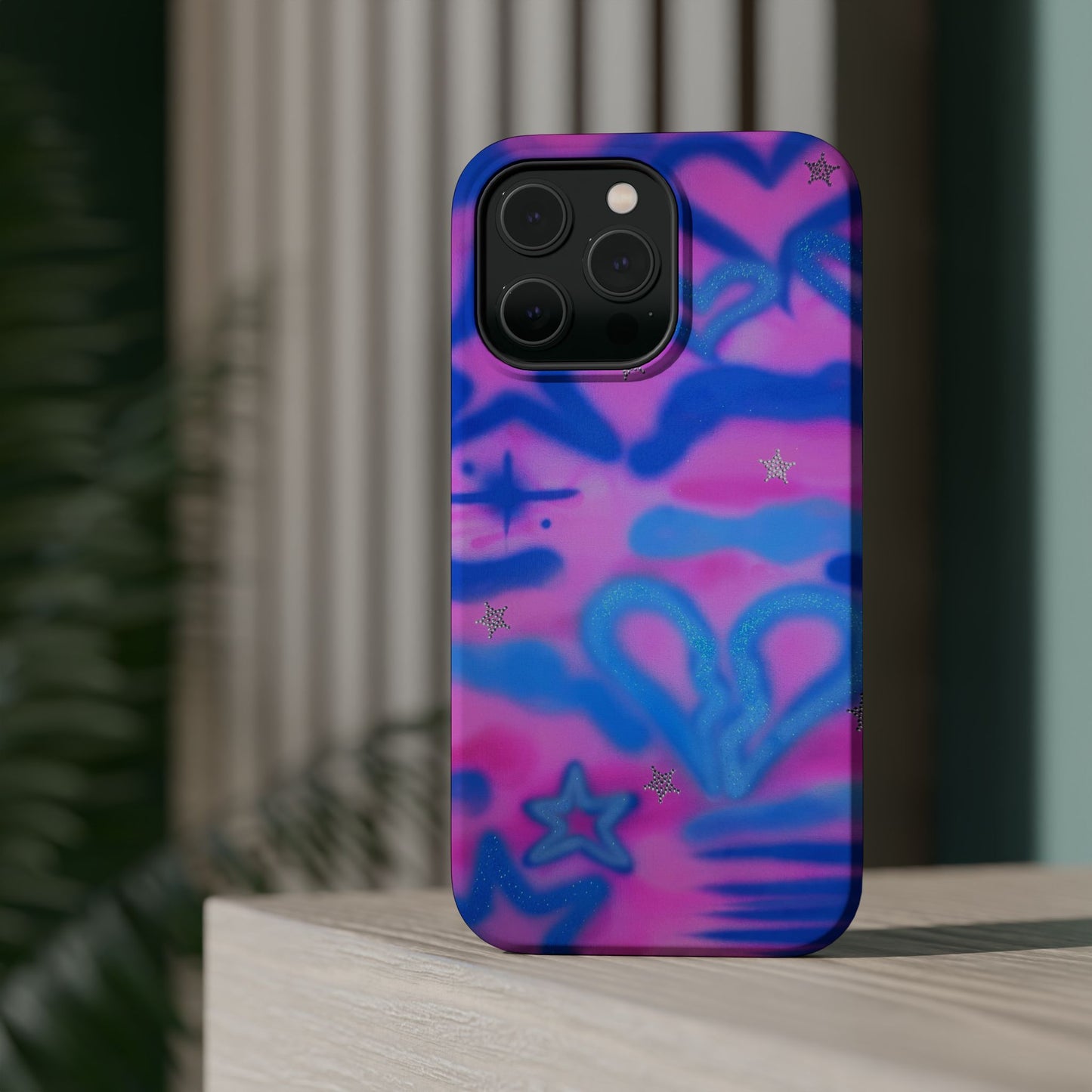 MagSafe "blue camo" airbrush iPhone case