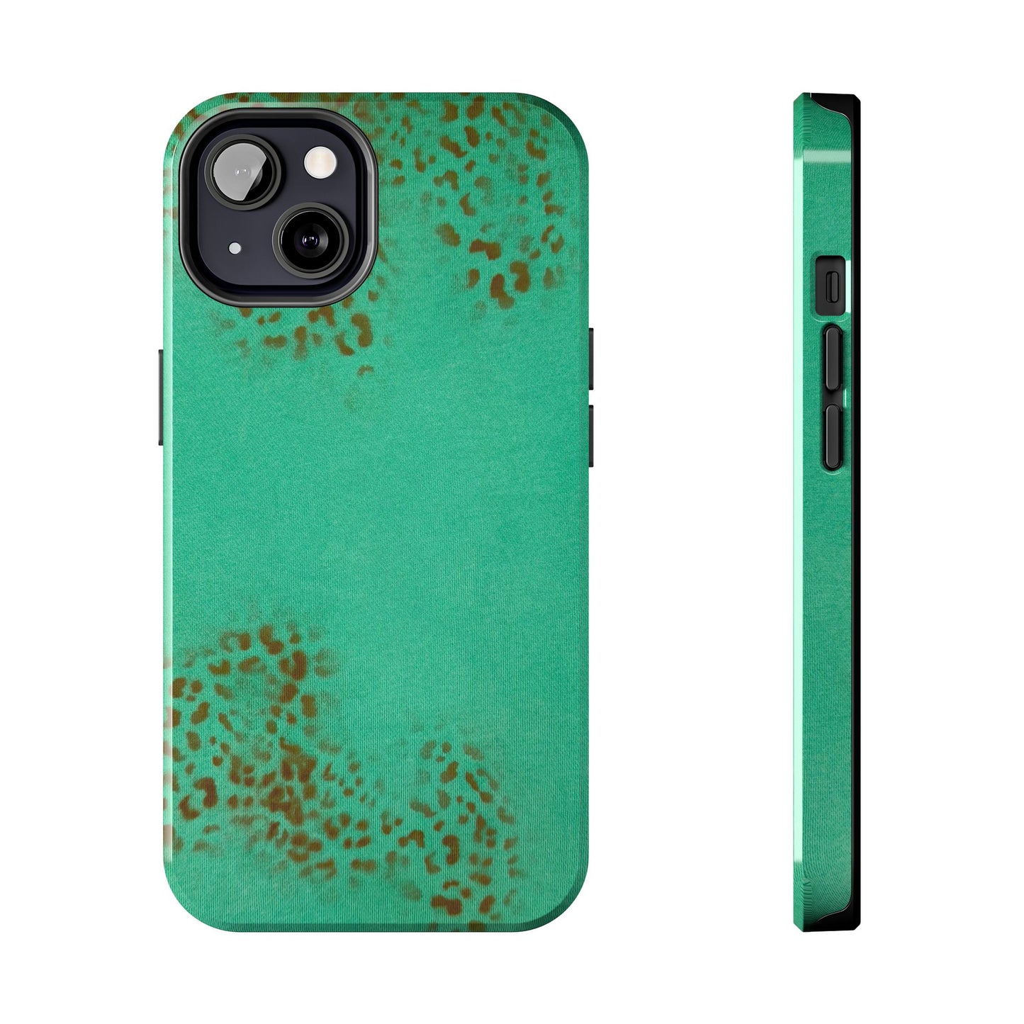 "teal cheetah" airbrush iPhone case