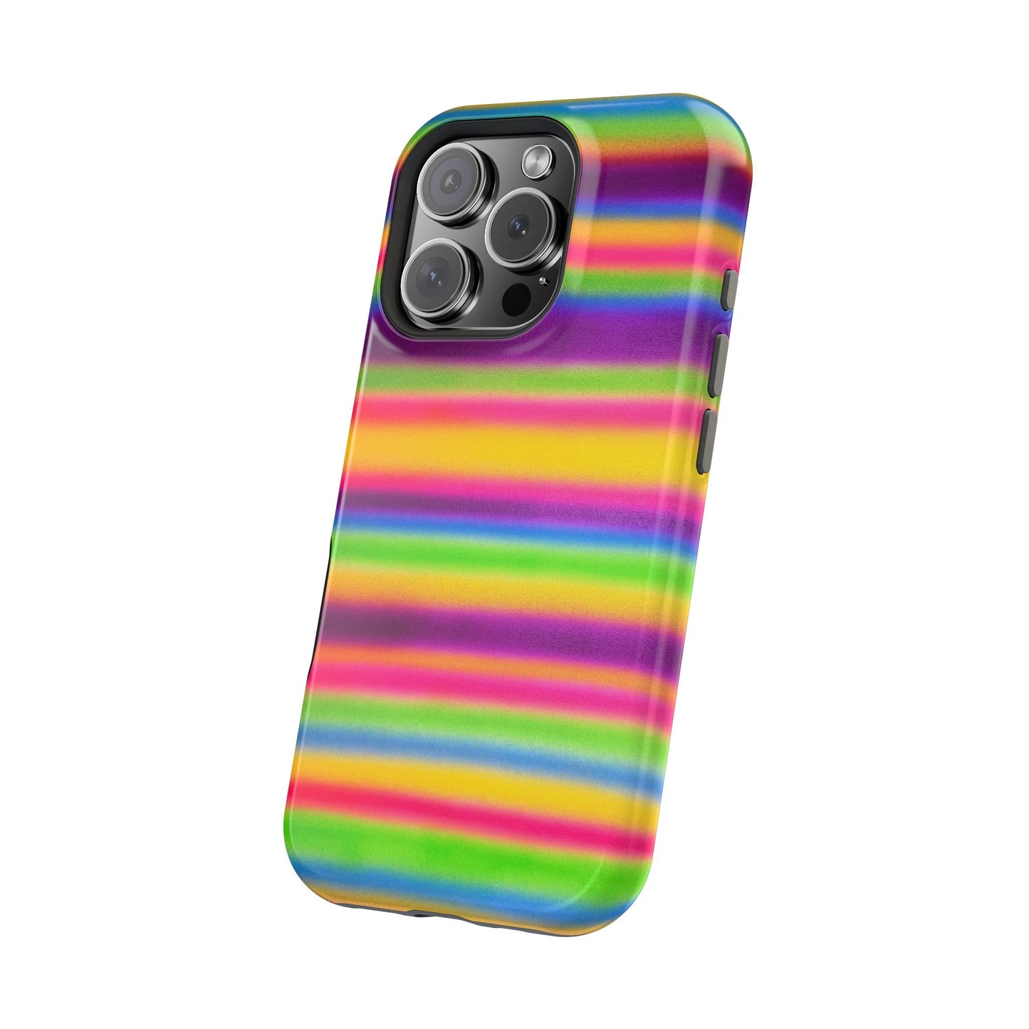 MagSafe "colorful stripes" airbrush iPhone case