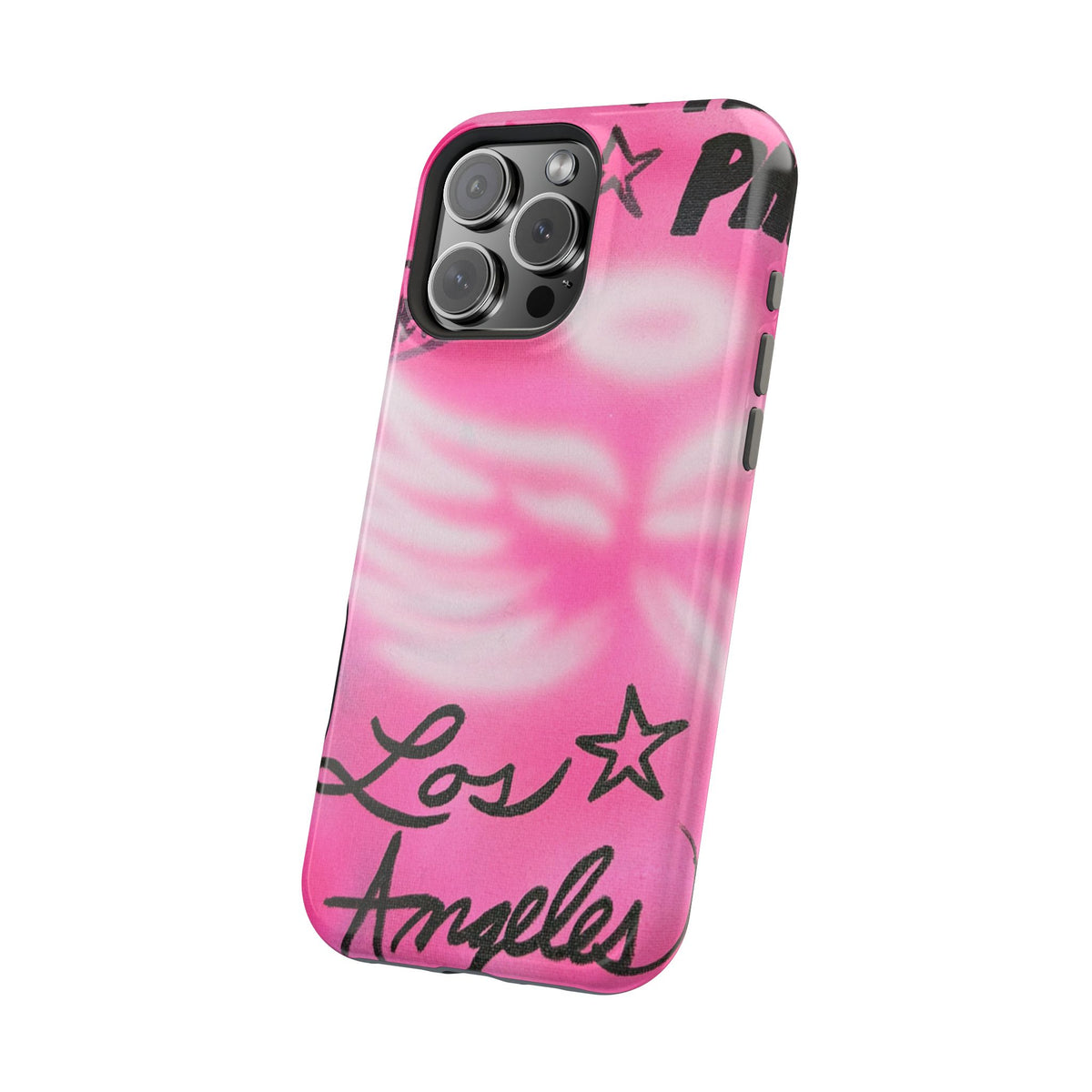 MagSafe "pinke Engelsflügel" Airbrush iPhone Hülle