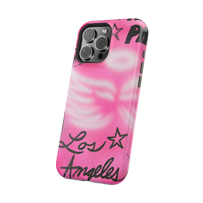 MagSafe "pinke Engelsflügel" Airbrush iPhone Hülle