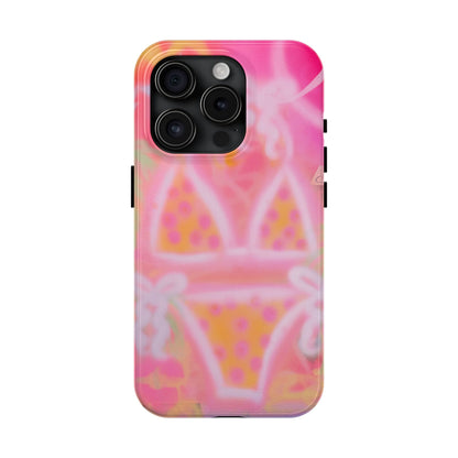"yellow polka dot bikini" airbrush iPhone case