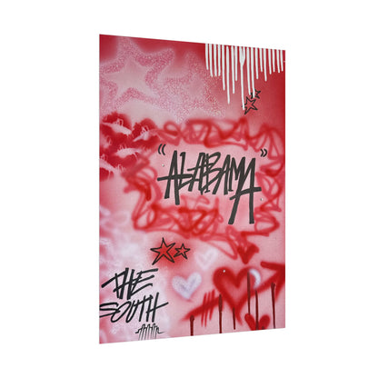 "alabama" airbrush rolled print