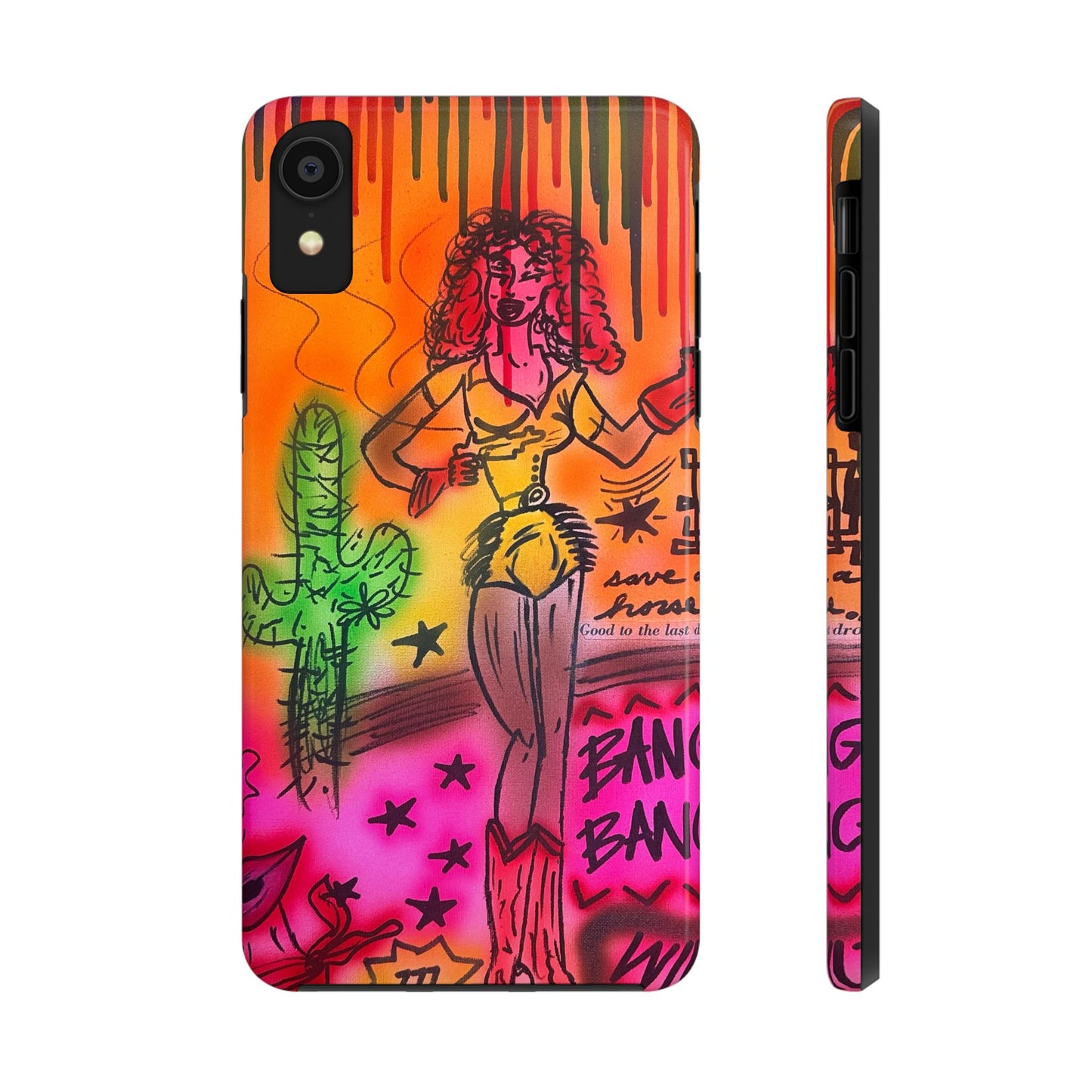 "wild, wild west" airbrush iPhone case