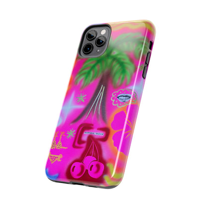 "neon pink palms" airbrush iPhone case