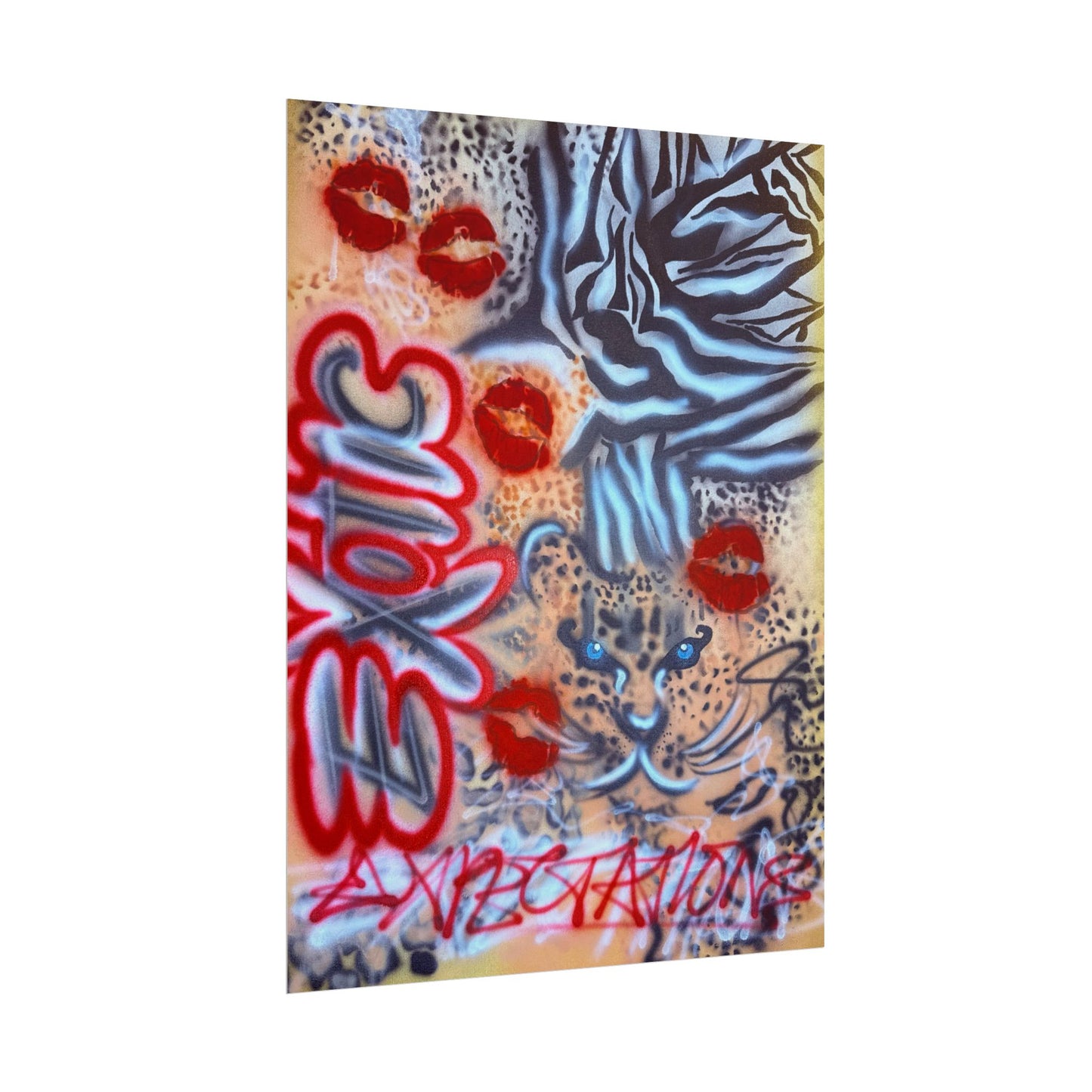 "exotic expectations" airbrush rolled print
