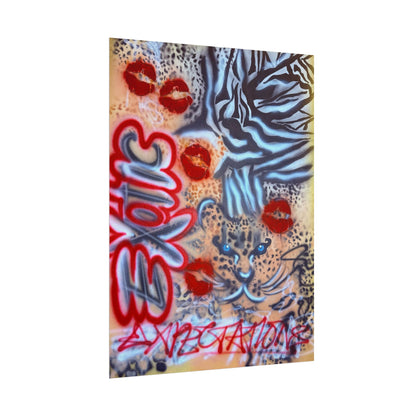 "exotic expectations" airbrush rolled print