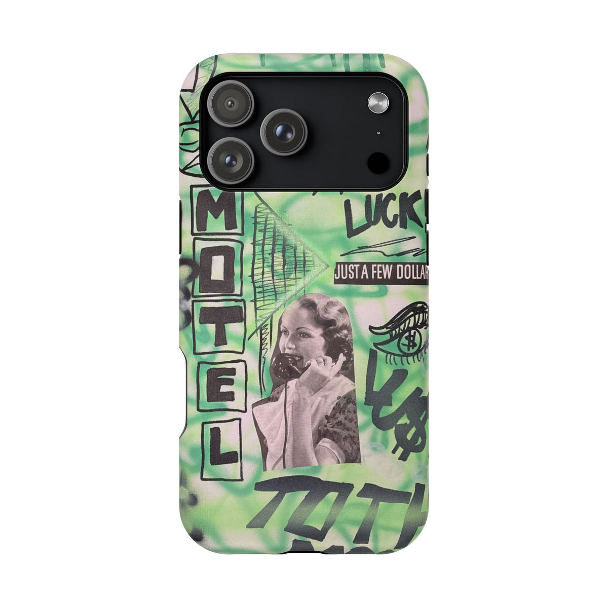 MagSafe "lust over luck" airbrush iPhone case