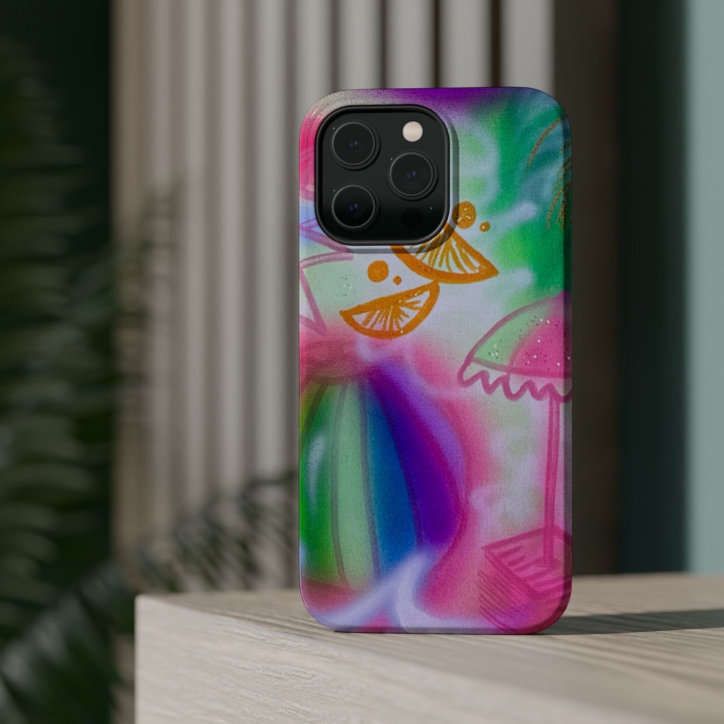 MagSafe "on the beach" airbrush iPhone case