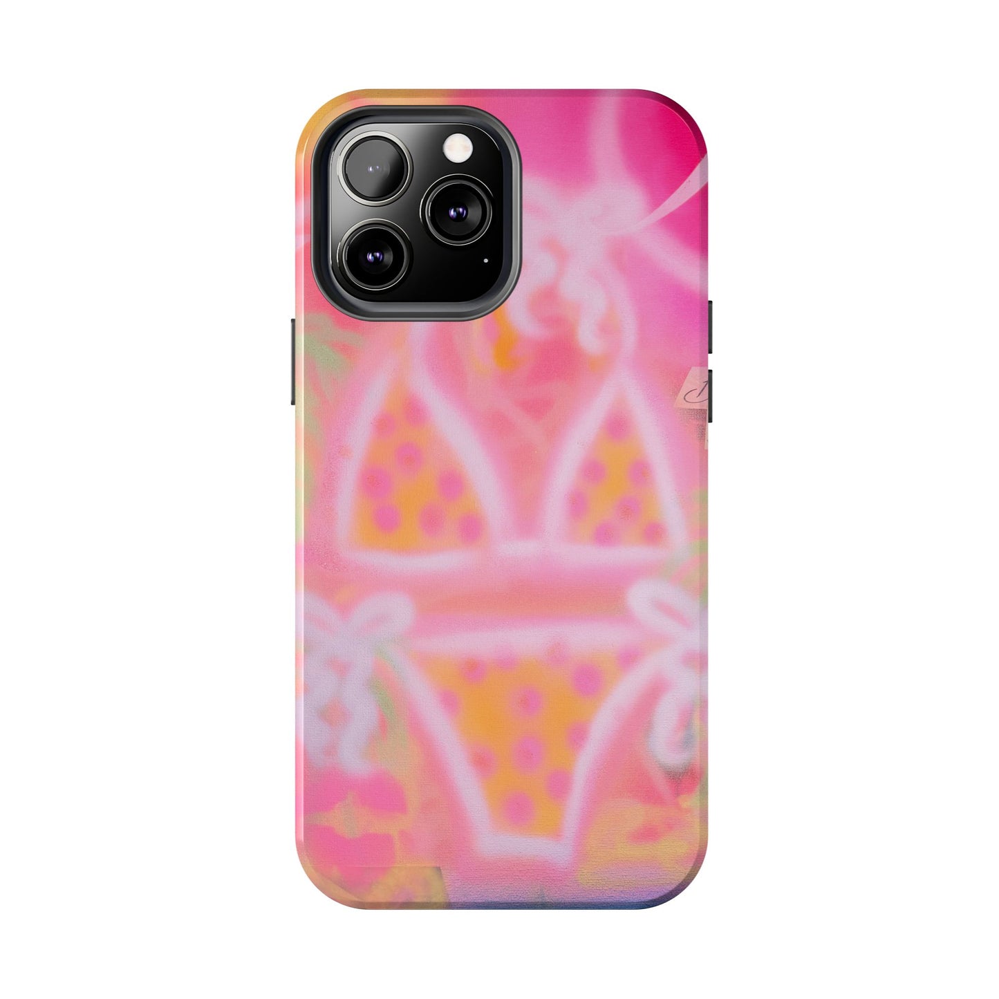 "yellow polka dot bikini" airbrush iPhone case