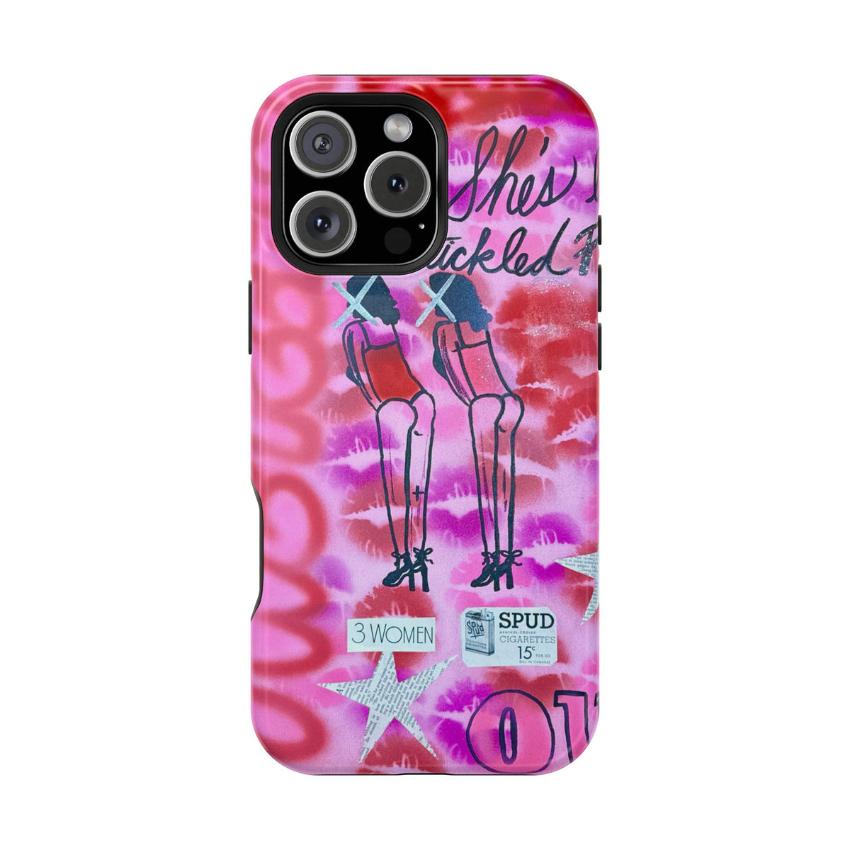 MagSafe "tickled pink" airbrush iPhone case
