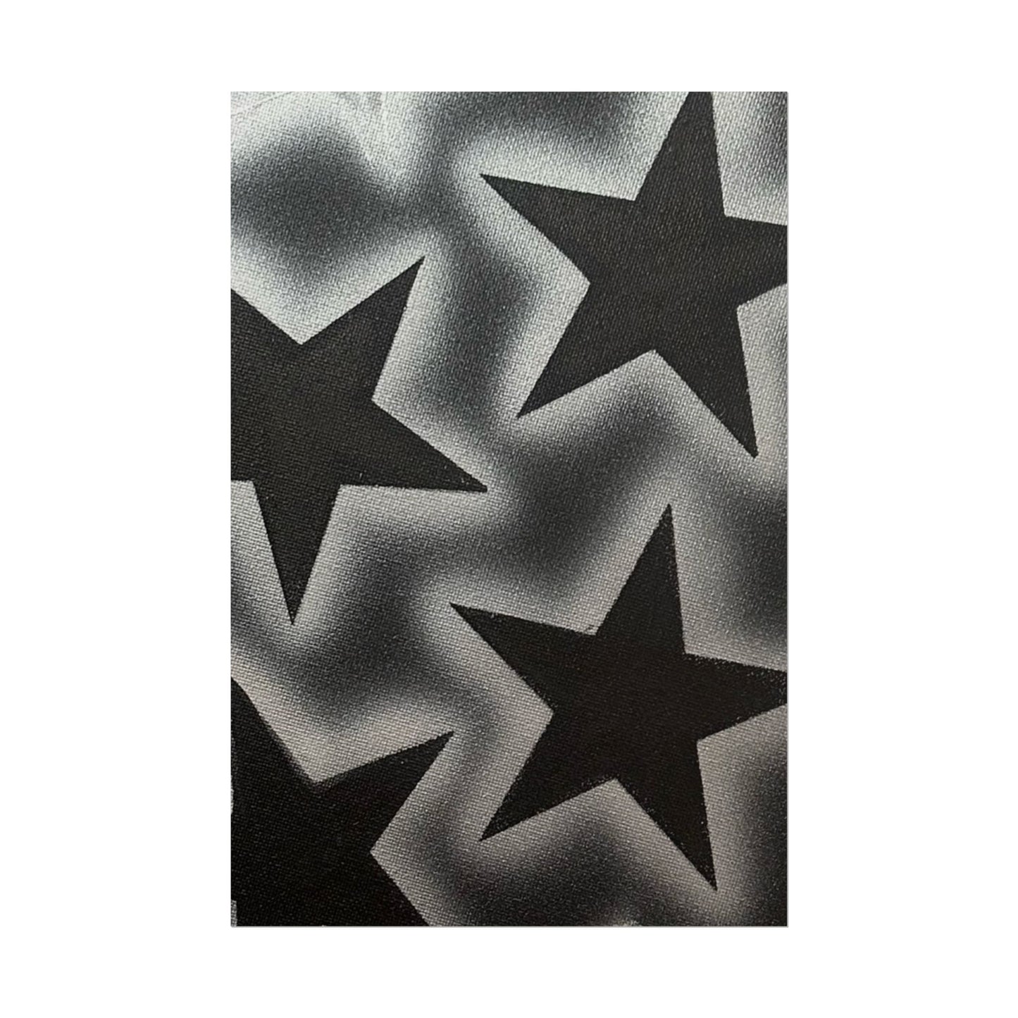 "chrome stars" airbrush rolled print