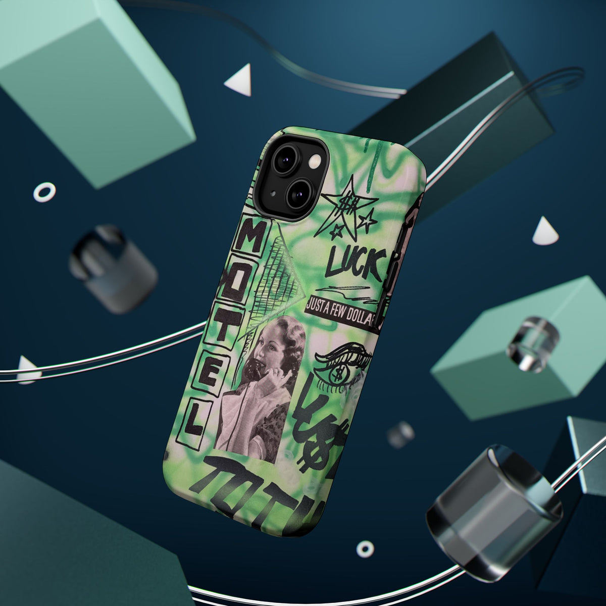 MagSafe "lust over luck" airbrush iPhone case