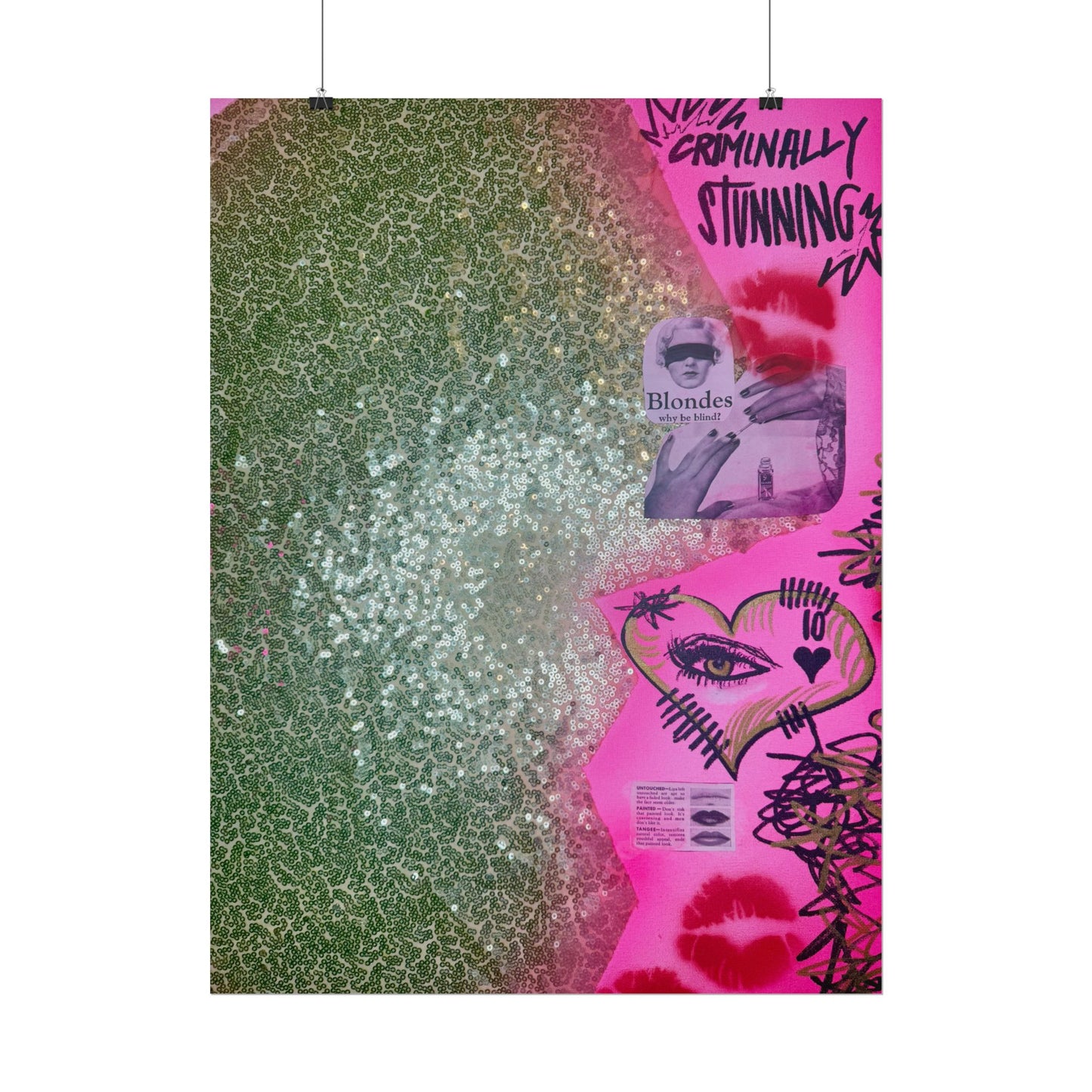 "glitter gloss" airbrush rolled print