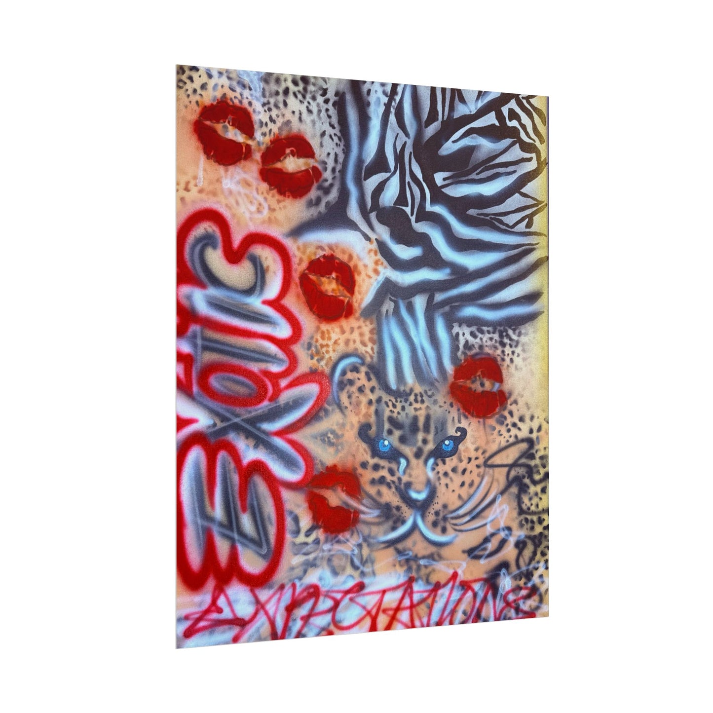 "exotic expectations" airbrush rolled print