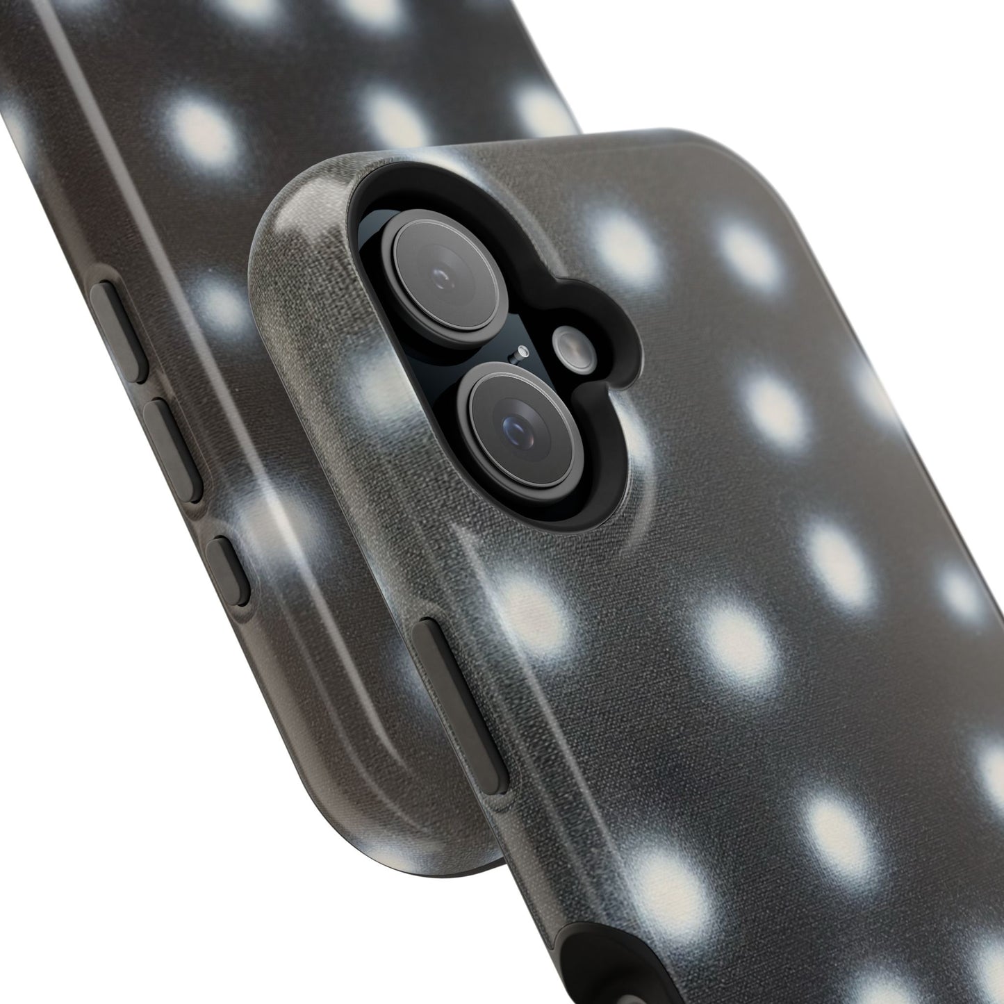 MagSafe "coconut noir polka dot" airbrush iPhone case