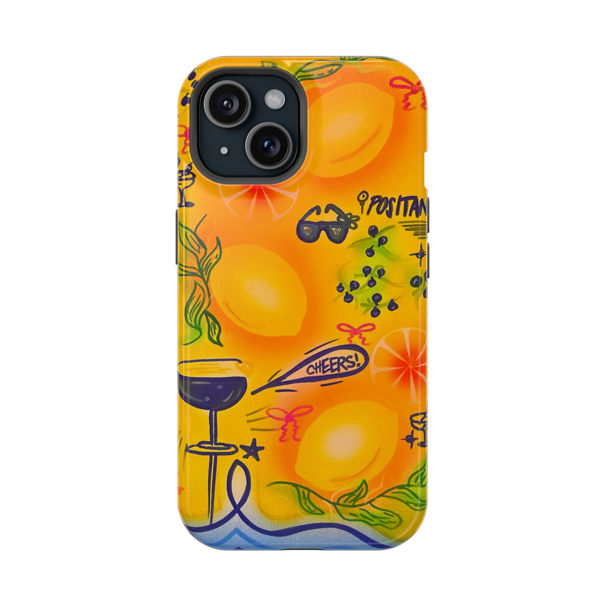 MagSafe Airbrush iPhone Hülle „citrus coastline“