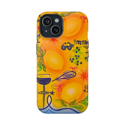 MagSafe Airbrush iPhone Hülle „citrus coastline“