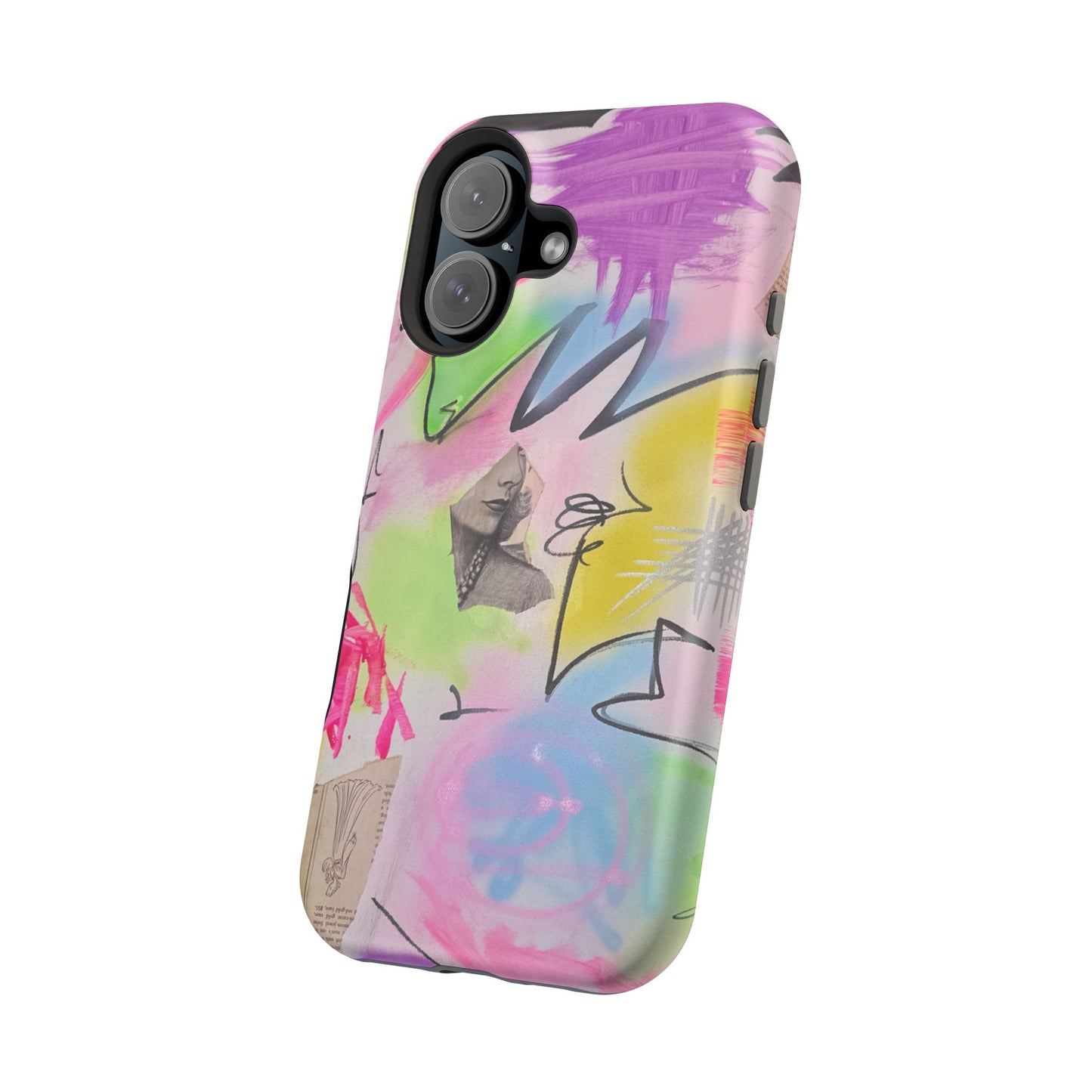 MagSafe "pastel static" airbrush iPhone case
