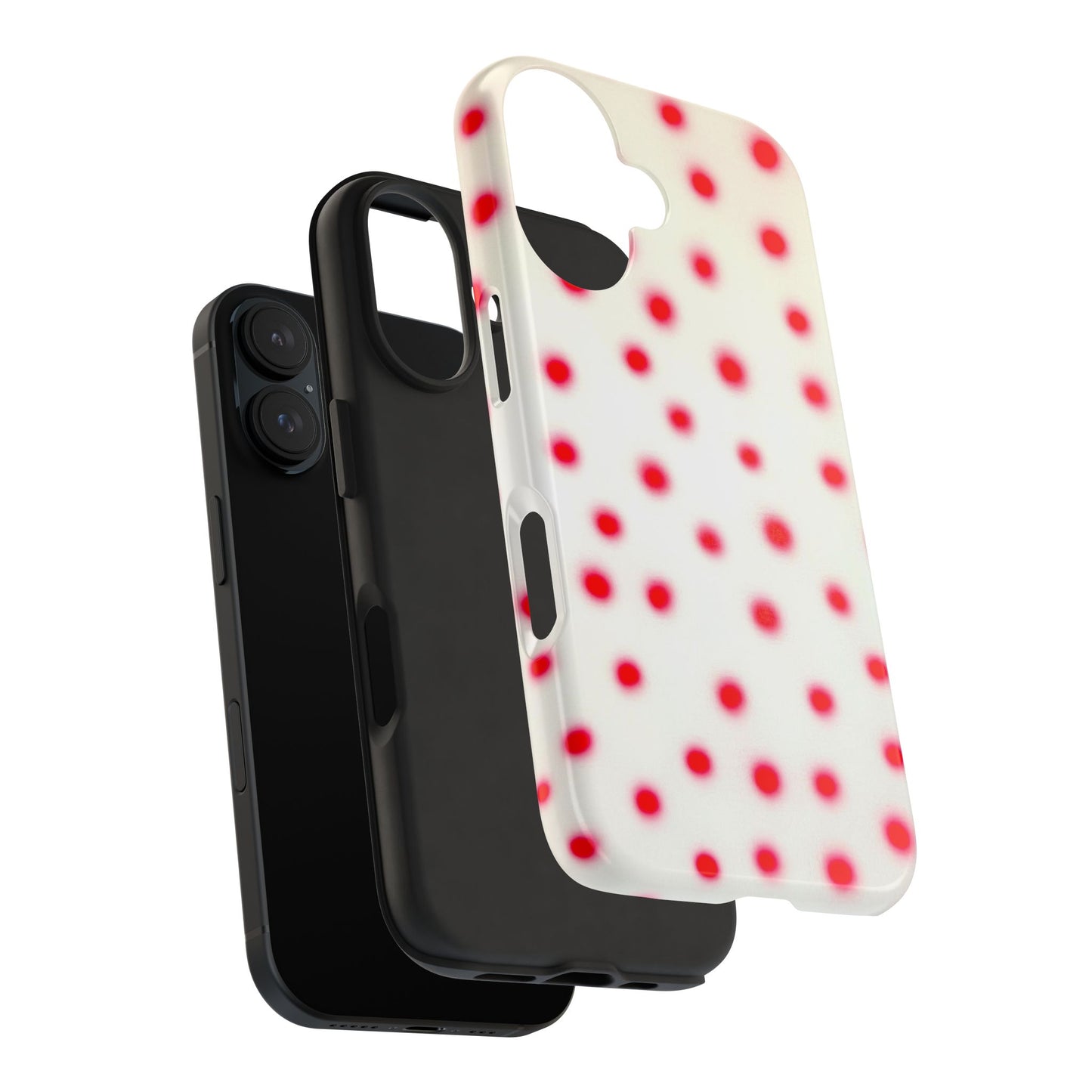 "vanilla cherry polka dot" airbrush iPhone case
