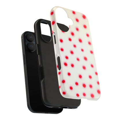 "vanilla cherry polka dot" airbrush iPhone case