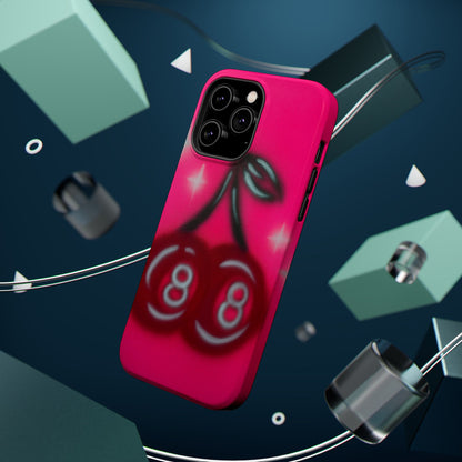 MagSafe "cherry 8ball" airbrush iPhone case