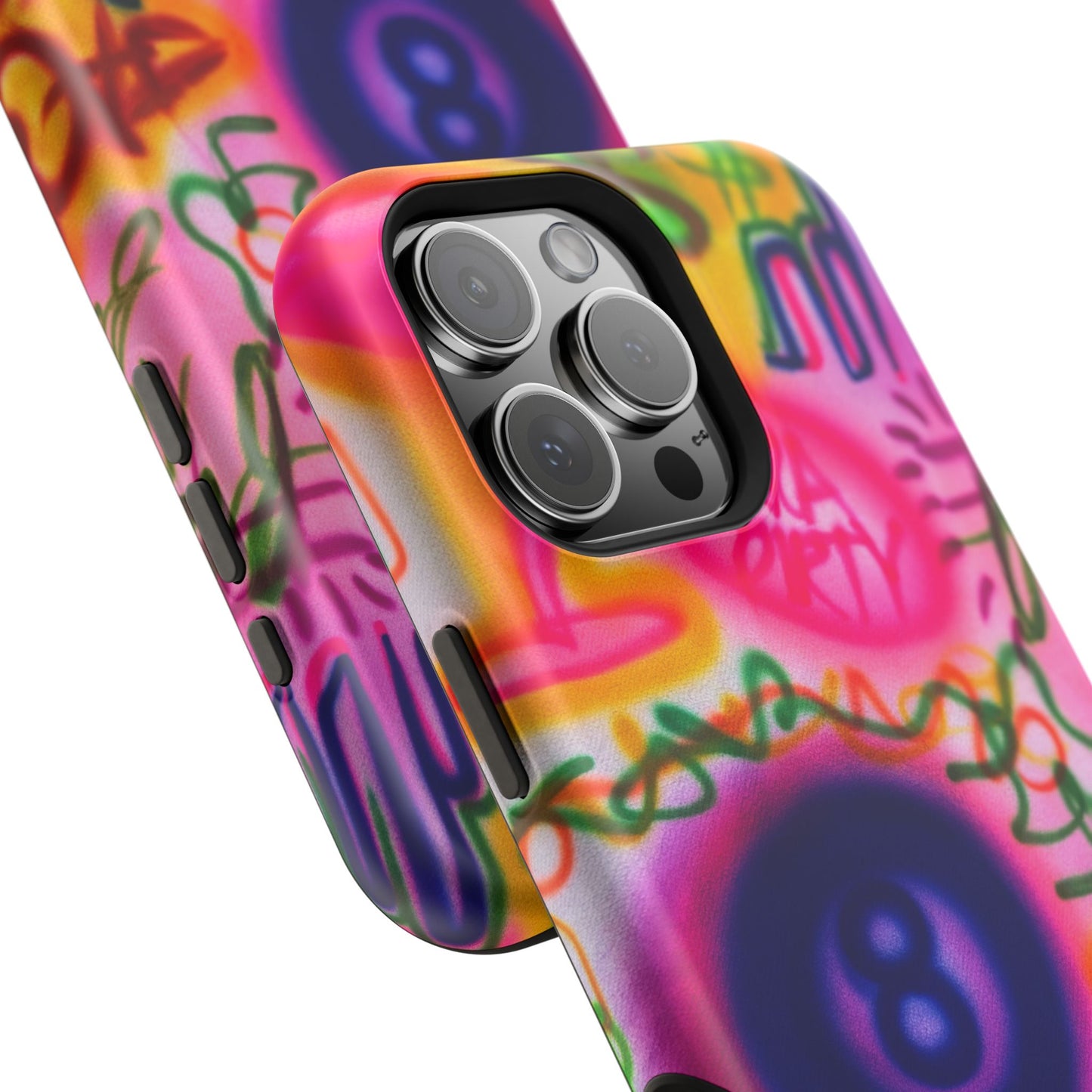 MagSafe "farbenfrohes Chaos" Airbrush-iPhone-Hülle