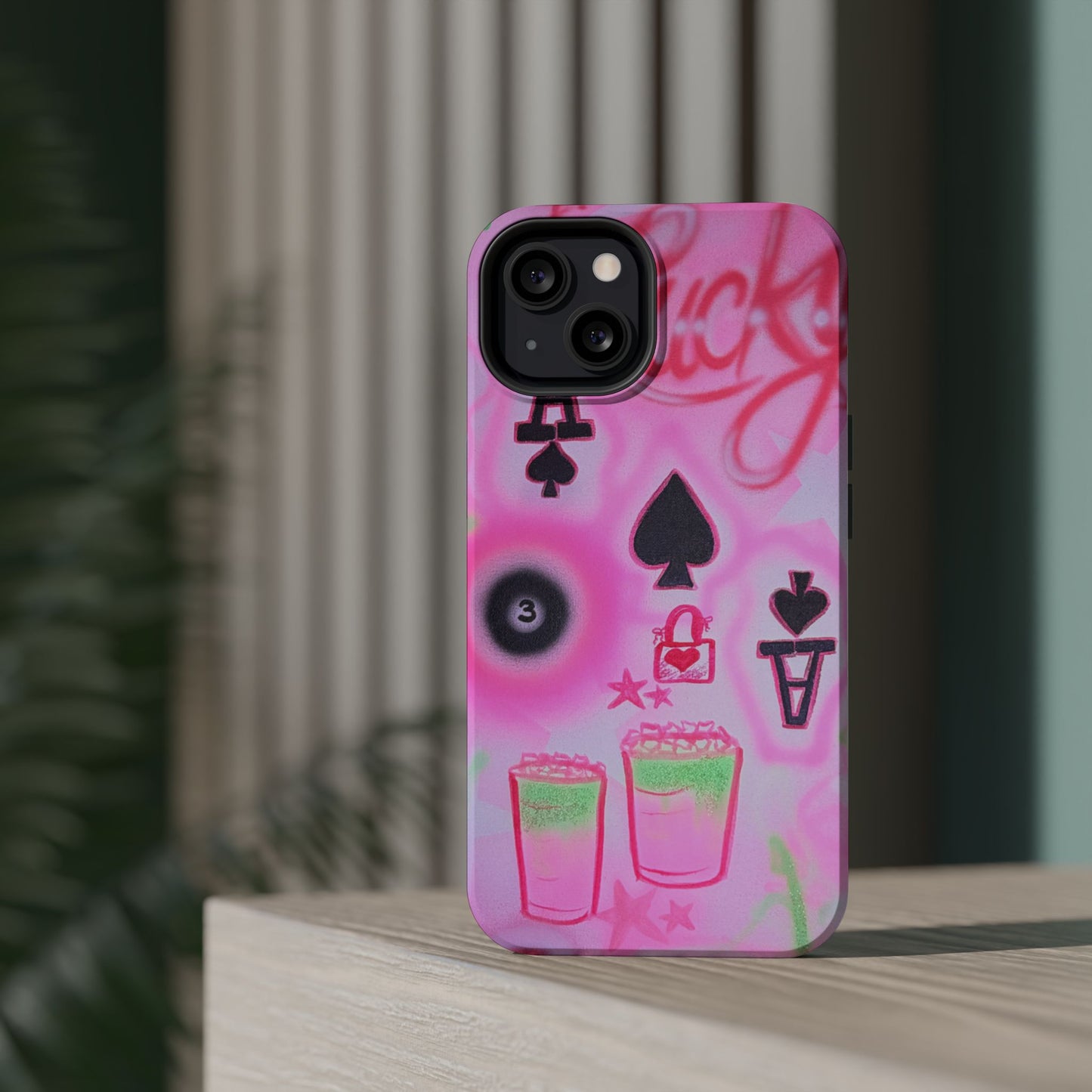 MagSafe "lucky ace" airbrush iPhone case