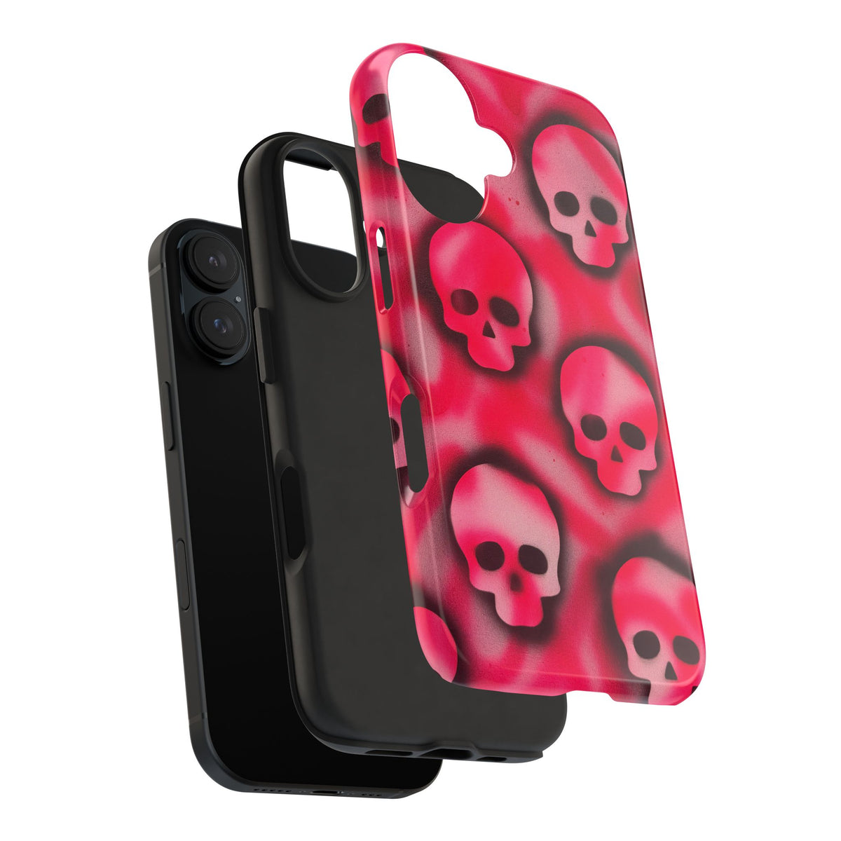 "pink skully" airbrush iPhone case