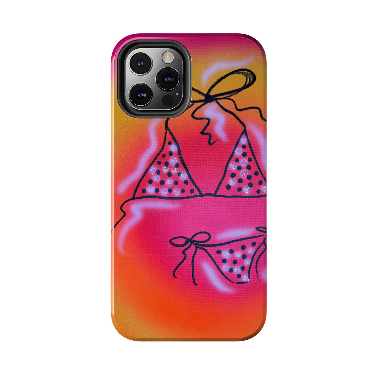 "glitter bikini" airbrush iPhone case