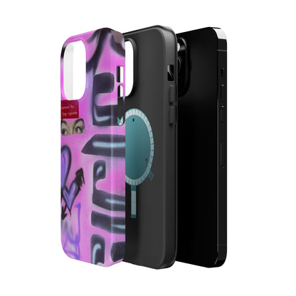 MagSafe "purple princess" airbrush iPhone case