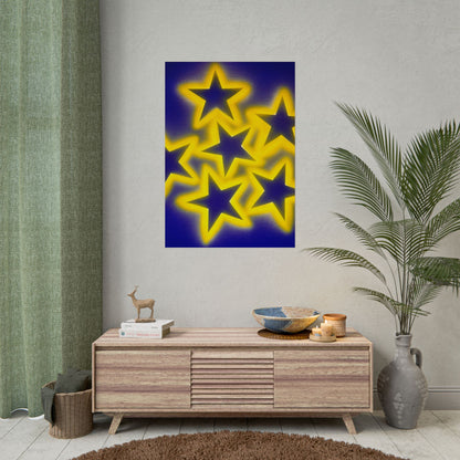 "cosmic crush" airbrush rolled print