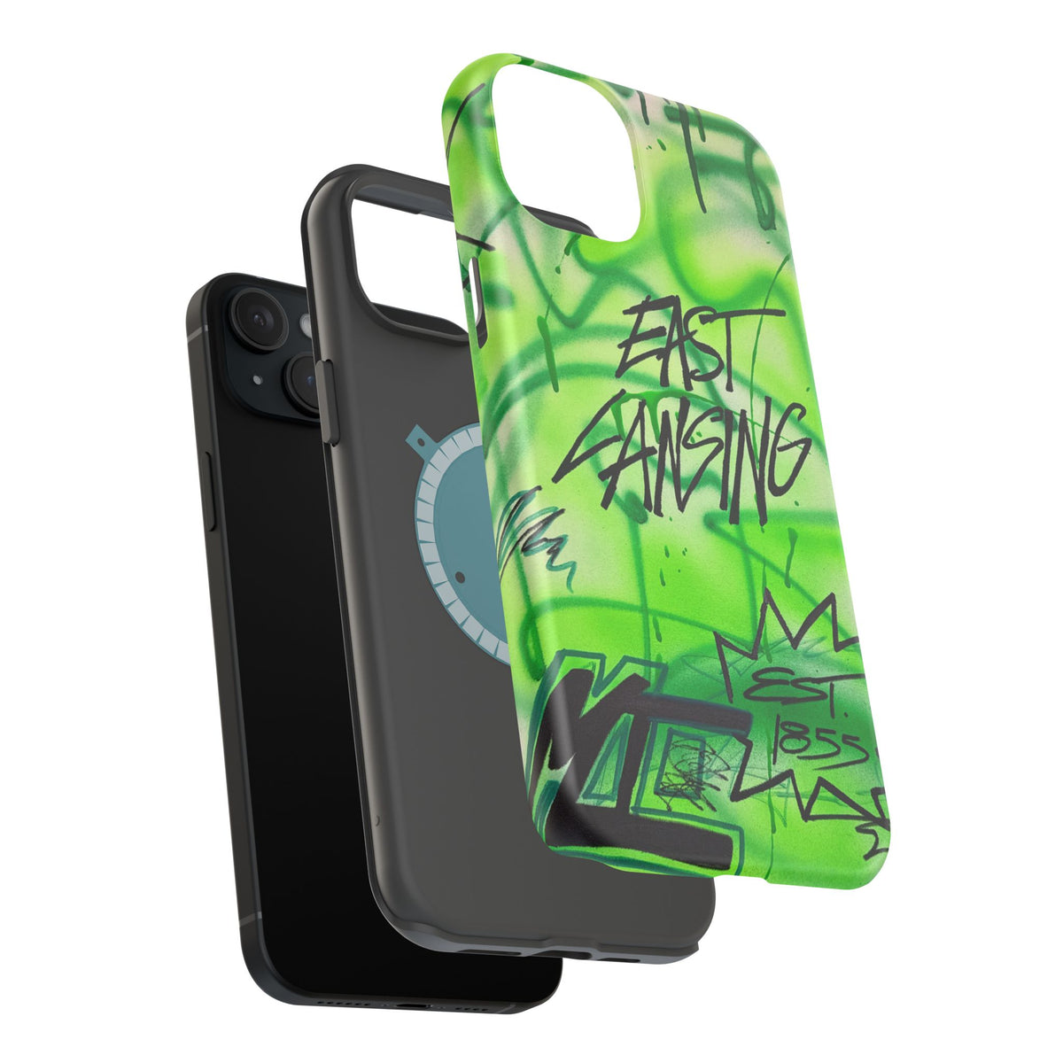 MagSafe "east lansing, mi" airbrush iPhone case