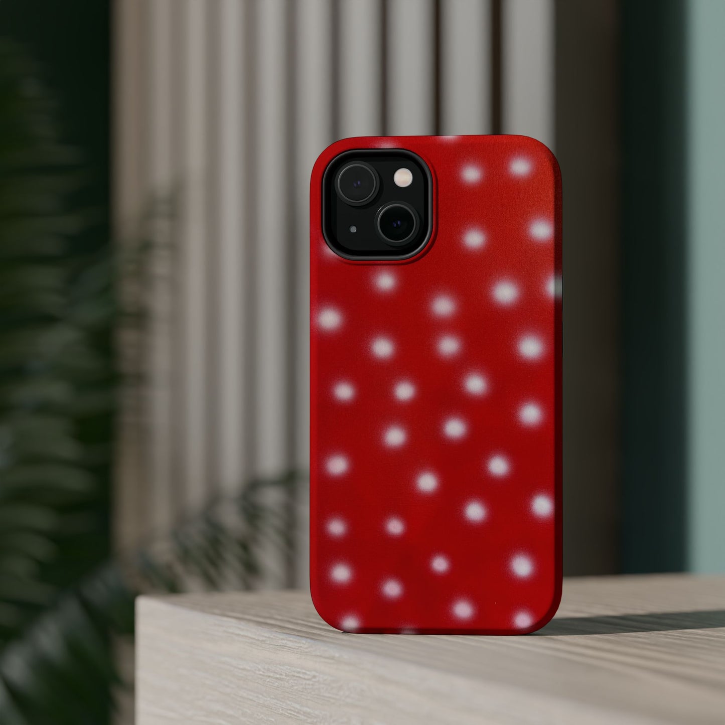 MagSafe "cherry crush polka dot" airbrush iPhone case
