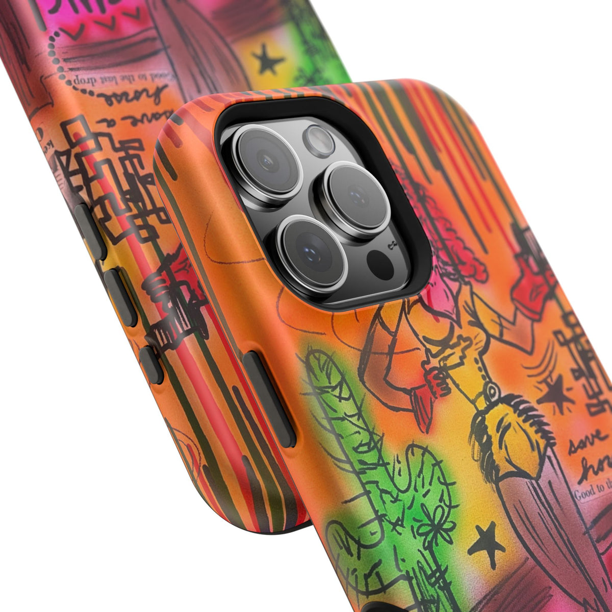 MagSafe "wild, wild west" airbrush iPhone case