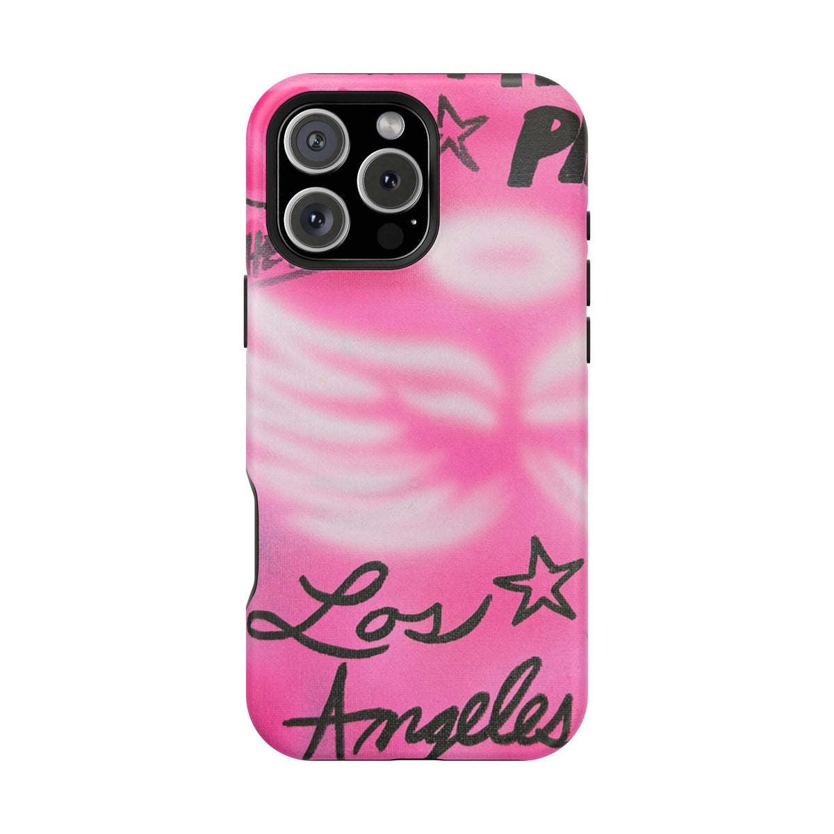 MagSafe "pinke Engelsflügel" Airbrush iPhone Hülle