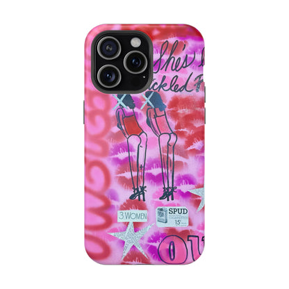 MagSafe "tickled pink" airbrush iPhone case