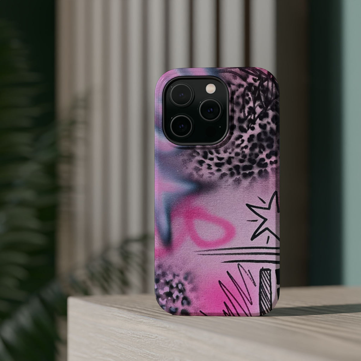 MagSafe "onyx cheetah" Airbrush iPhone Hülle