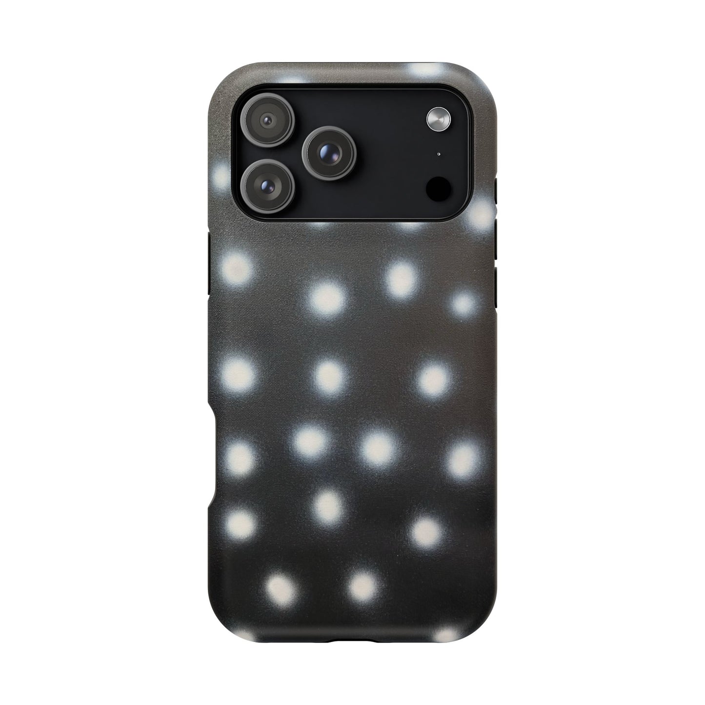 MagSafe "coconut noir polka dot" airbrush iPhone case